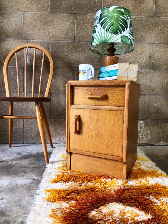 G Plan Vintage Light Oak Bedside Cabinet