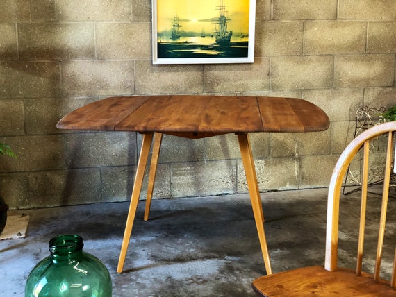 Vintage Square Drop-Leaf Dining Table by Lucian Ercolani for Ercol Model No 492