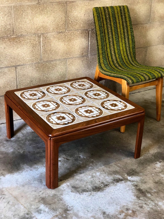 G Plan Teak Tiled Square Coffee Table