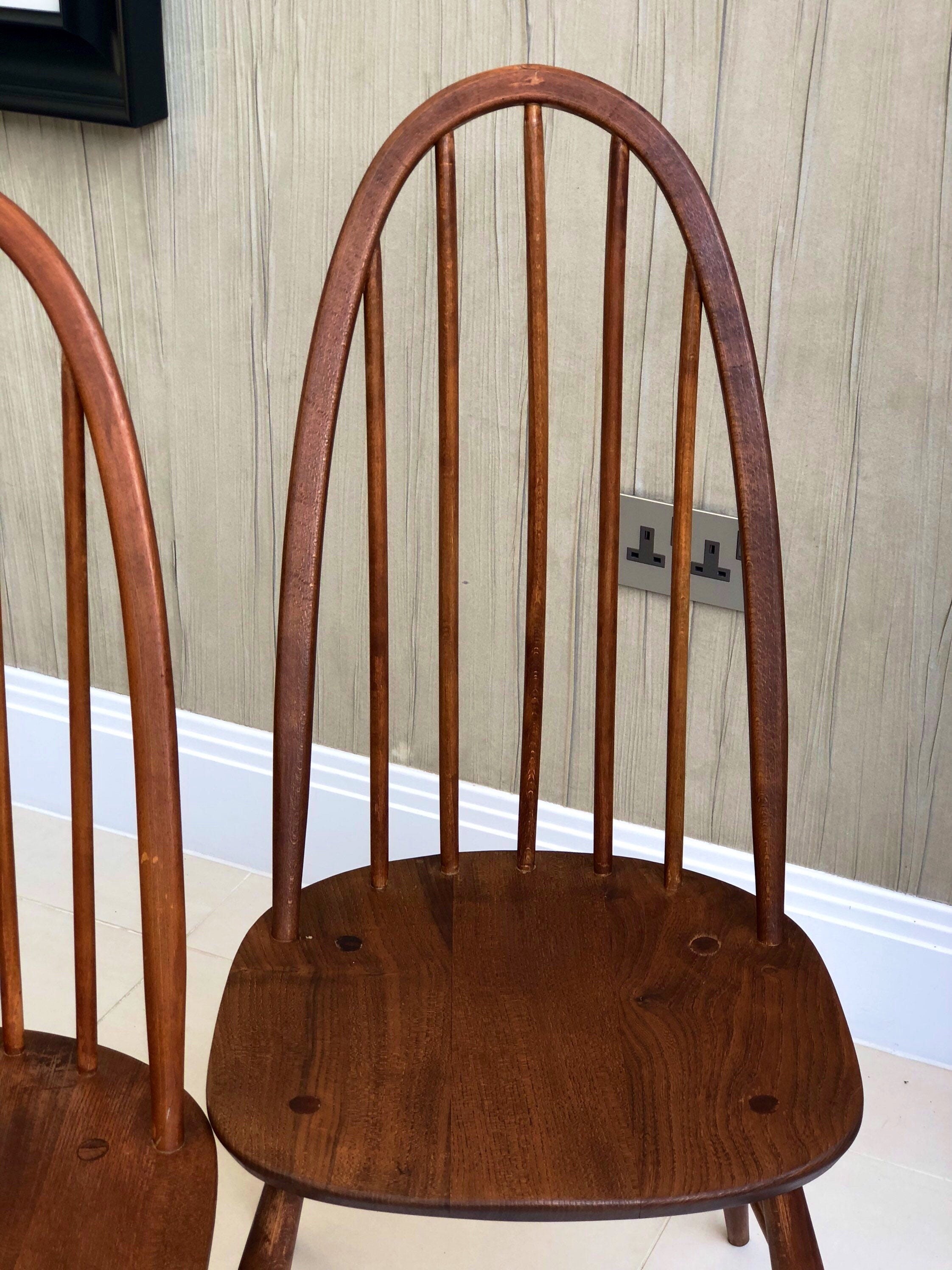 A pair of Vintage Ercol 365 Quaker Dining/kitchen Chairs