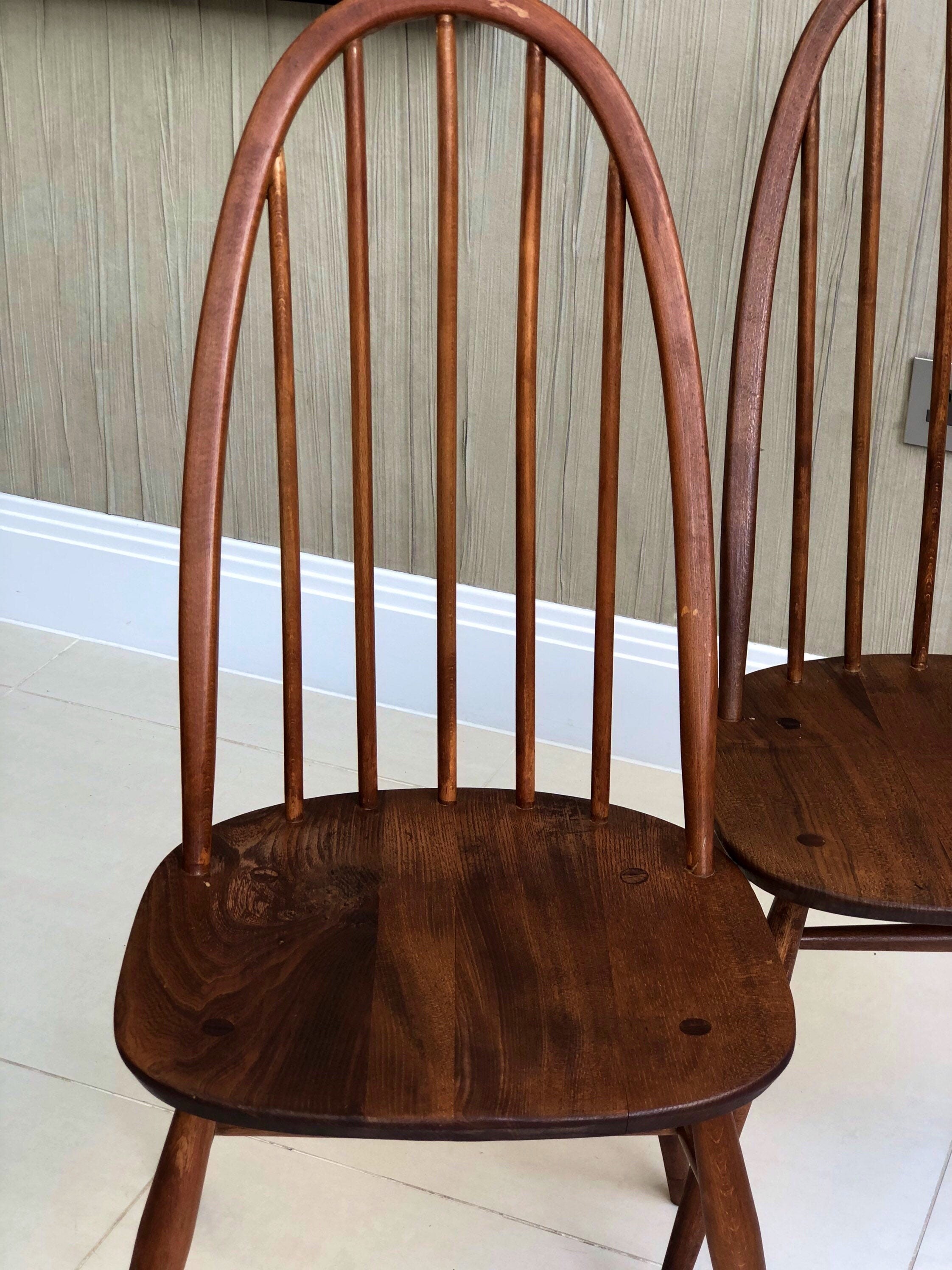 A pair of Vintage Ercol 365 Quaker Dining/kitchen Chairs