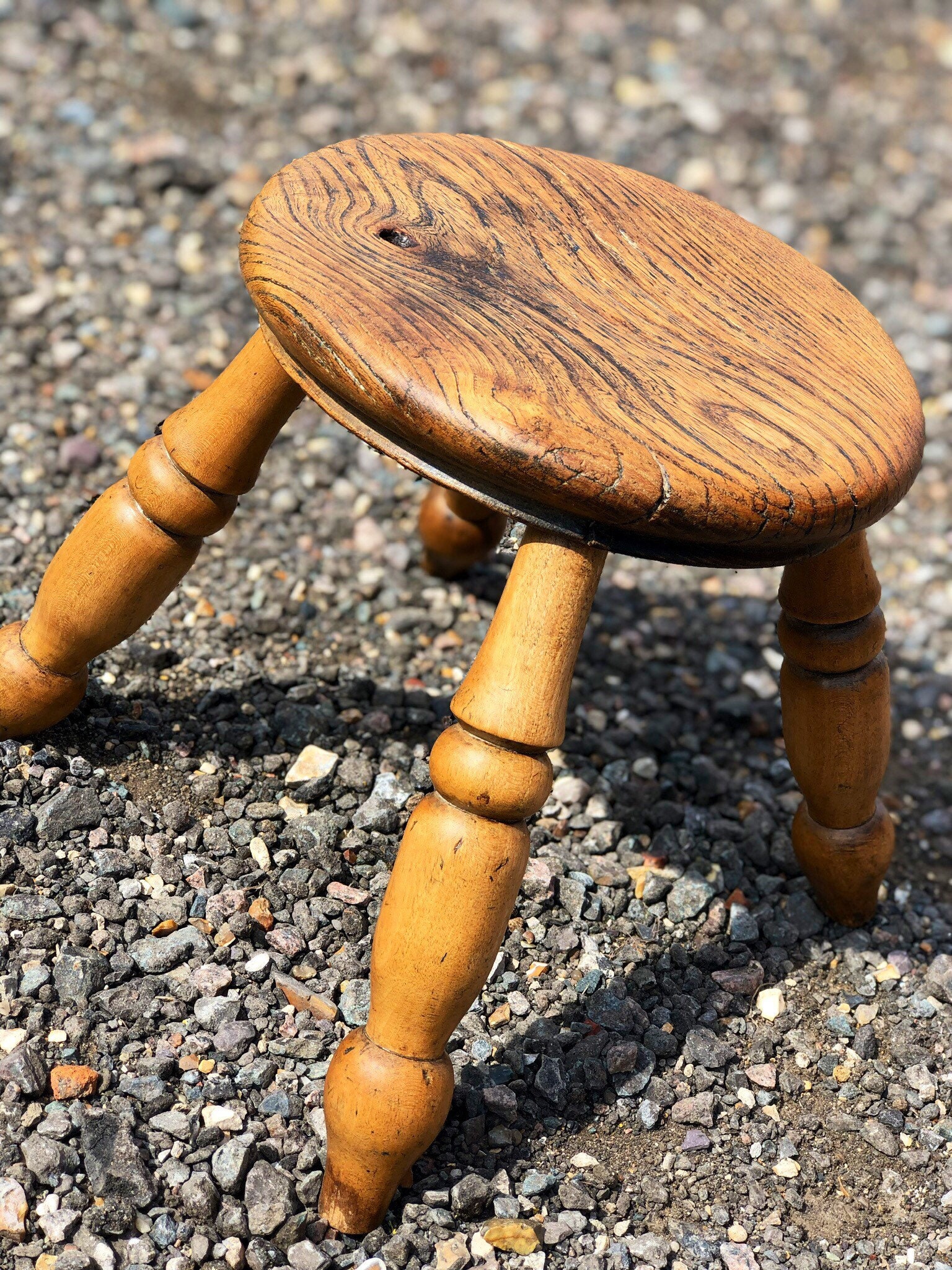 Old Oak Wooden Stool