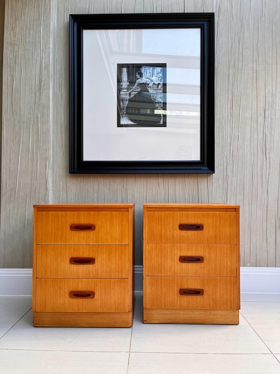 Pair of Mid-Century Modern Bedside Cabinets – Schreiber (Danish Influence)