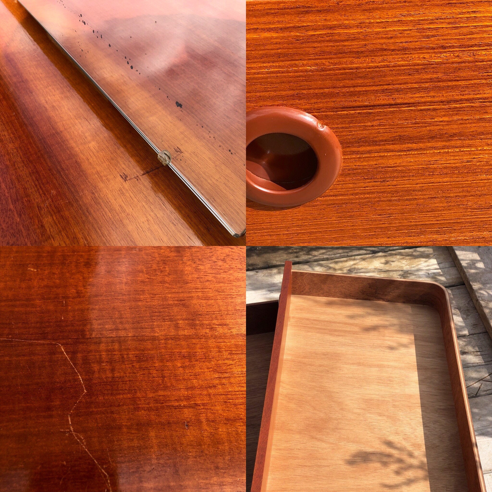 Compact Vintage Schreiber Chest of Three Drawers with Vanity Mirror