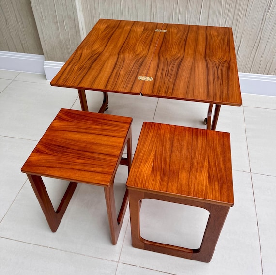 McIntosh Teak Nesting Tables: Mid-Century Metamorphic Coffee Table