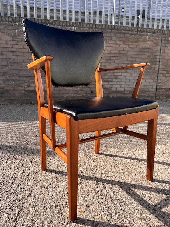 Mid-Century Danish-Influenced Beech Carver Chair