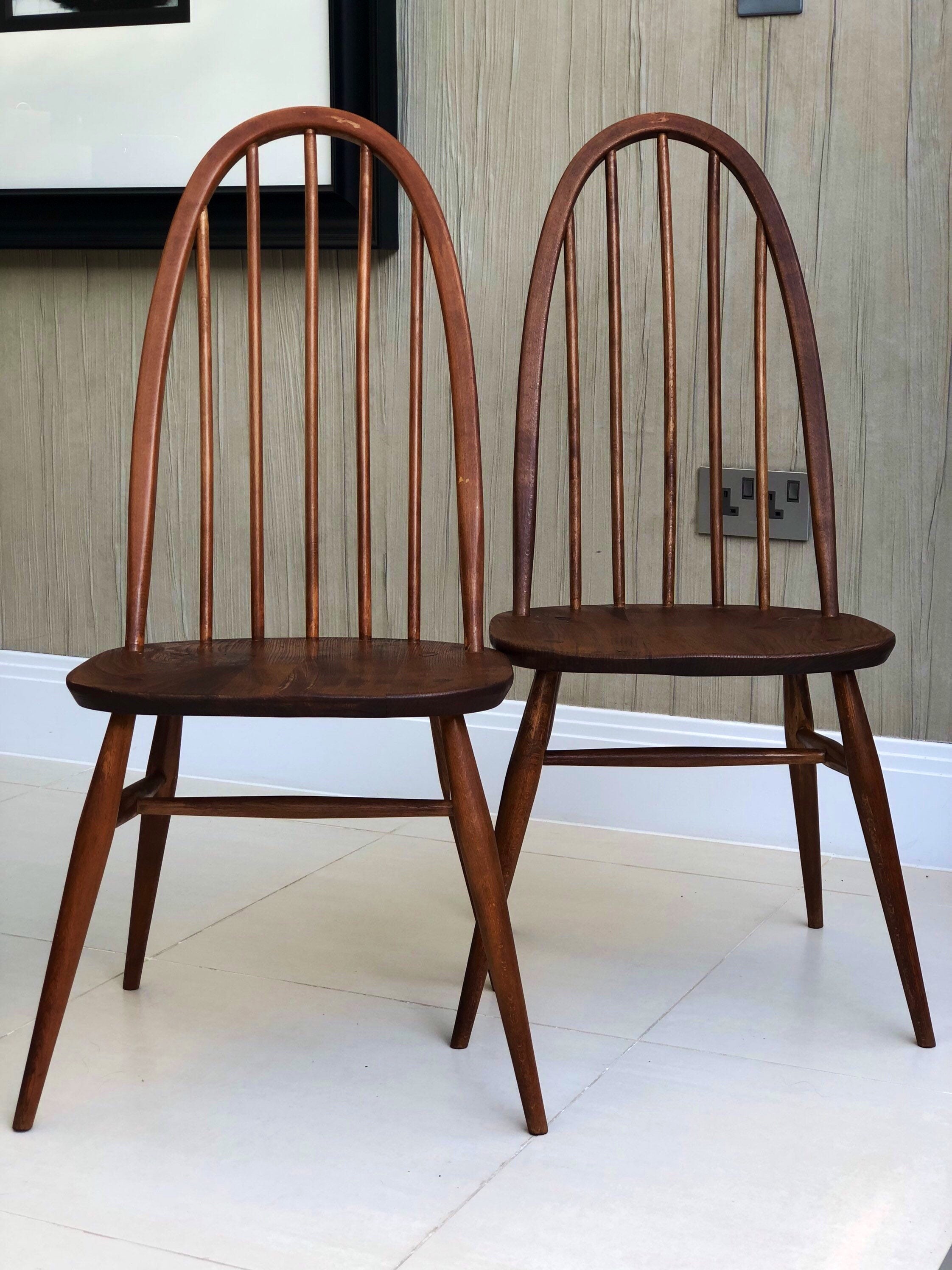 A pair of Vintage Ercol 365 Quaker Dining/kitchen Chairs