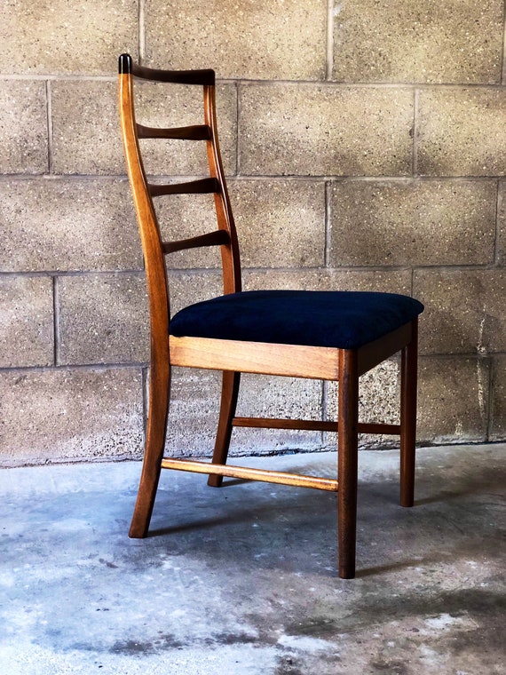 Four McIntosh MCM Dining Chairs Newly Upholstered