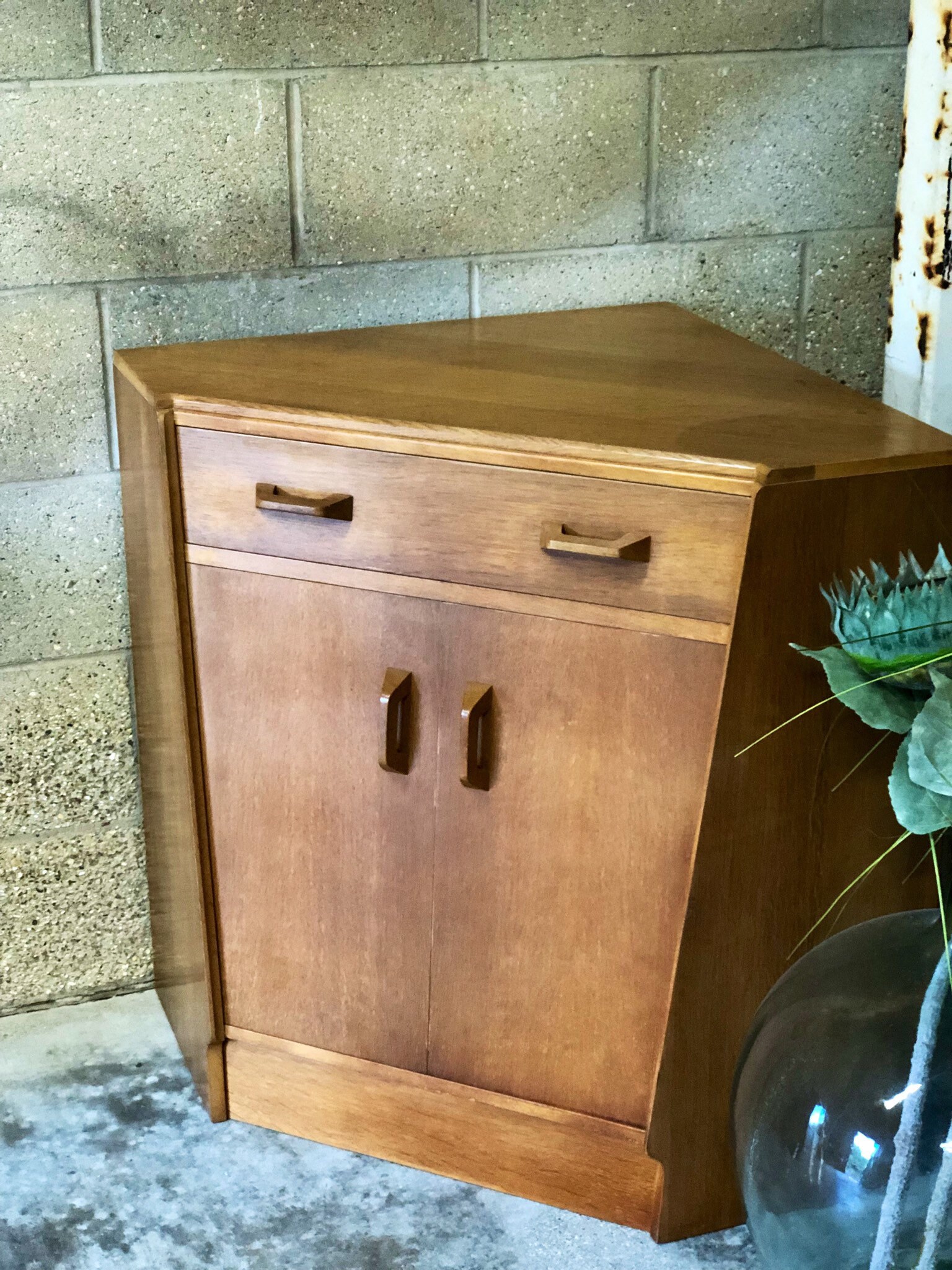 G Plan's Modular Corner Storage Unit From The Brandon Range in Light Oak