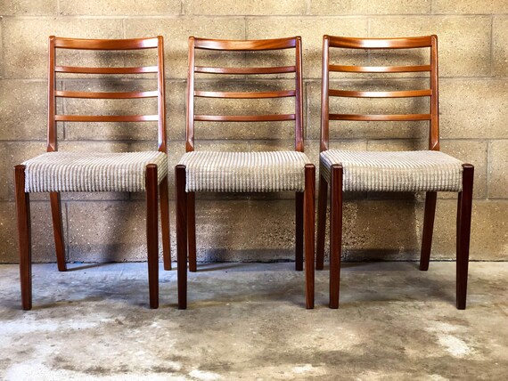 Three MCM Solid Teak Danish Style Dining Chairs