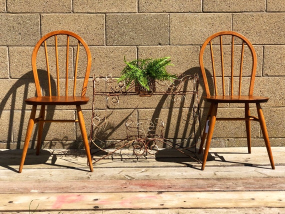 A Pair of Ercol Vintage Windsor Chairs Model 400