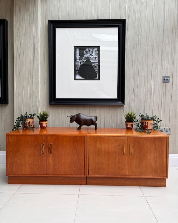 Pair of G Plan Fresco Teak Cabinets – Styled as a Sideboard (1960s)