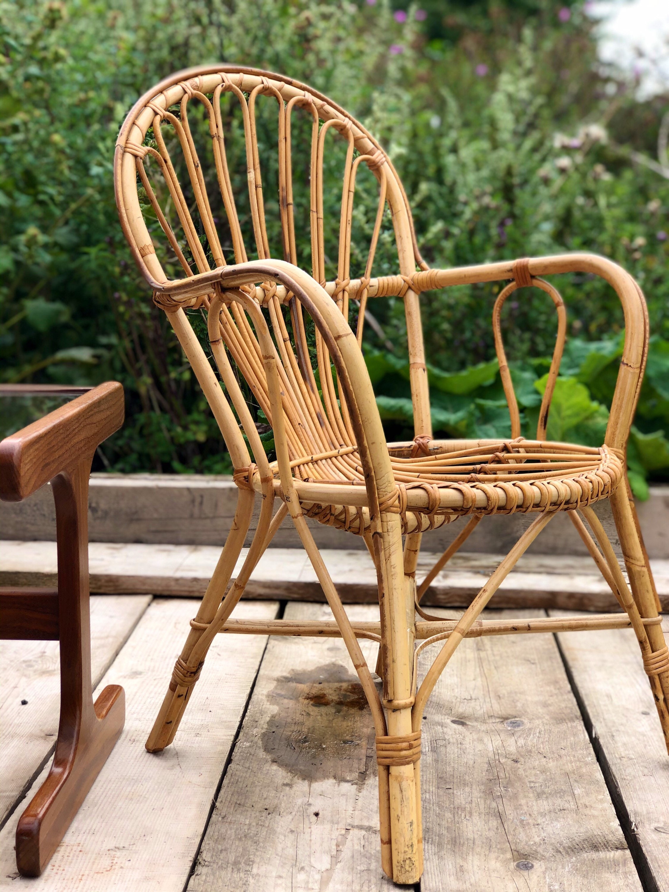 Stylish 70s Seating A Vintage Bamboo Chair