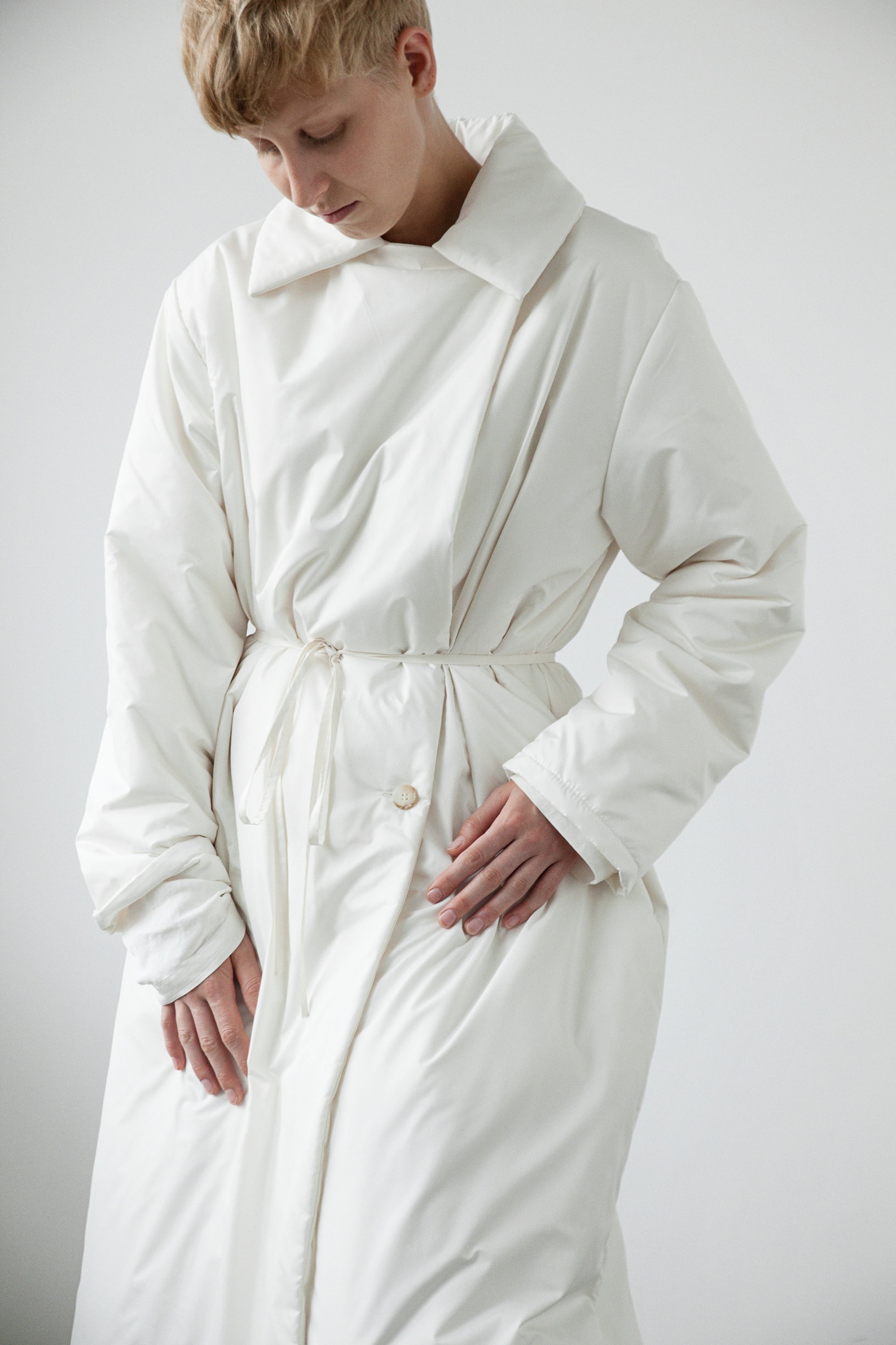 Long Puffer Coat Women / White Duvet Coat / Kimono Style Coat Etsy