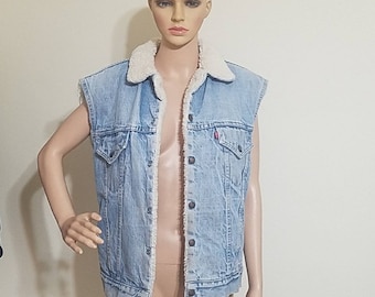 Awesome authentic Levi's jean and shearling vest