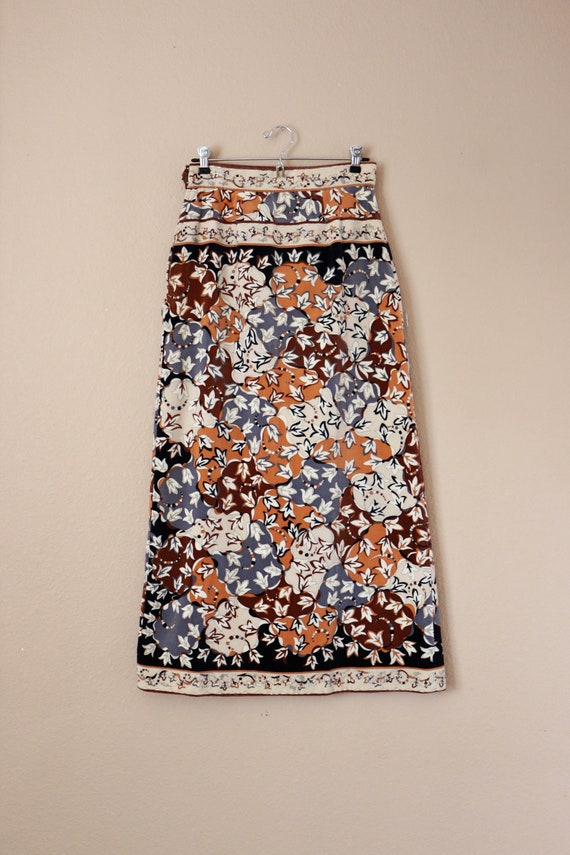 Pucci Skirt, Velvet Maxi Skirt, Long Skirt, 70s Vi