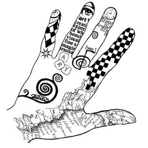 Healing Hand - CLING Rubber STAMP by Cherry Pie Art Stamps Q513
