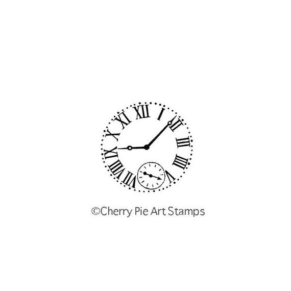 Clock face small CLING RuBBer STAMP by Cherry Pie D150 | Etsy