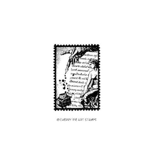 Calligraphic POSTOID- CLiNG RuBBer STaMP by Cherry Pie E221