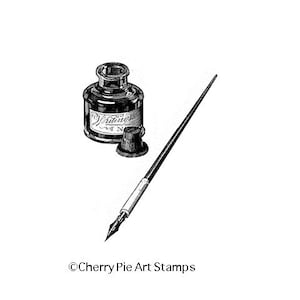 INKTFLES en PEN- Cling Rubber Stamp van Cherry Pie Q474