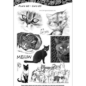 Cats- set of unmounted rubber stamps by Cherry Pie - Plate 60