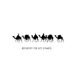 Desert CARAVAN- CLING STAMP- Timbro in gomma di Cherry Pie D151