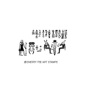 Egyptian hieroglyphics - CLiNG RuBBer STaMP by Cherry Pie L341