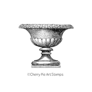 Urne, Vase, Gefäß - CLING RuBBer STAMP von Cherry Pie P418