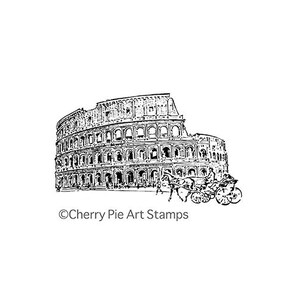 Colosseum, ROME, ITALIË- Cling rubberen stempel Q544