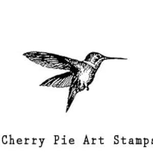 HUMMINGBIRD - CLING Rubber Stamp by Cherry Pie C117
