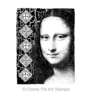 Mona Lisa- Leonardo da Vinci -CLING rubber stamp by Cherry Pie Q524
