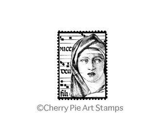 Delphic Sibyl POSTOID- Michelangelo -CLiNG RuBBer STaMP by Cherry Pie E193
