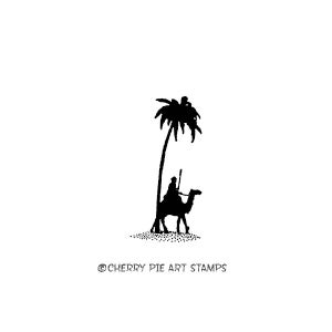 Tuareg, nomade del deserto su cammello- CLING STAMP- Timbro in gomma di Cherry Pie C135