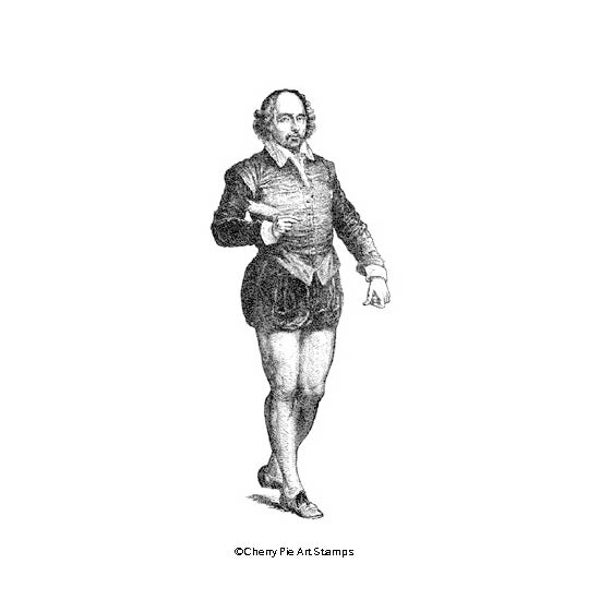 William SHAKESPEARE- CLING rubber STAMP by Cherry Pie R590