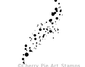 INK spray - splatter -CLiNG Rubber STAMP by Cherry Pie G255