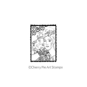 Klimt Friends POSTOID- CLiNG RUBBer StaMP autorstwa Cherry Pie E195