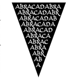 ABRACADABRA triangle -Healing symbol- CLING rubber STAMP by Cherry Pie J314