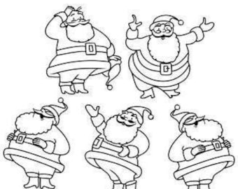 SANTA STAMP SET - CLiNG RuBBer STaMPs