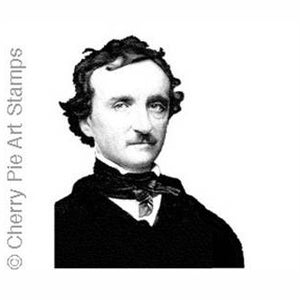 Edgar Allan POE - CLING STAMP voor acryl blok van Cherry Pie R589