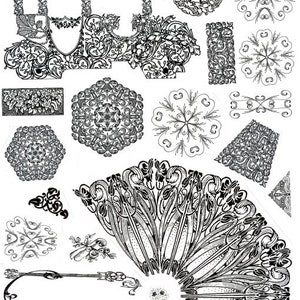 DESIGN,ART, Satz unmontierter Gummistempel von Cherry Pie - Plate 110