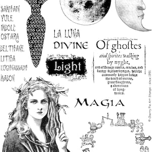 Magic, La Luna, Divine, Goddess- Set of unmounted rubber stamps by Cherry Pie - Plate 35 Magic, La Luna, Divine, Goddess- Set of unmounted rubber stamps by Cherry Pie - Plate 35 Magic, La Luna, Divine, Goddess- Set of unmounted rubber stamps by Cherry Pie - Plate 35 Magic,