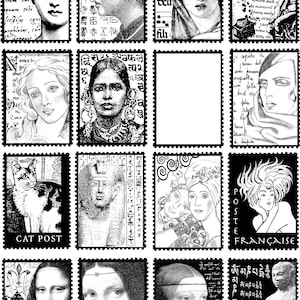 Postoid Collection - set of unmounted rubber stamps by Cherry Pie - Plate 26