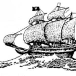 SHIP - Ship on WAVES - CLING rubber stamp by Cherry Pie A001