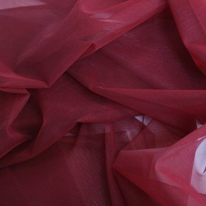 Red Wine Soft Tulle Fabric, Burgundy Wedding Dress Tulle Fabric,  Tutu Tulle Fabric by yard