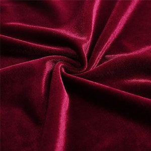 Burgundy Velvet Fabric, Velvet Fabric op maat gesneden, Limited edition stof