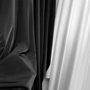 Black or white 4 ways stretch Lycra fabric by yard