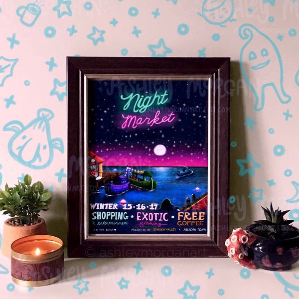 The Night Market Promo Poster (Stardew Valley) - Art Print