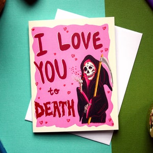 Je t'aime jusqu'à la mort Carte de vœux