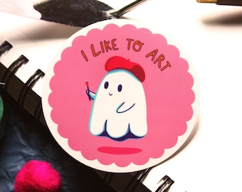 I Like to Art Die-Cut Sticker