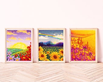 Spring Evenings Pixel Art Prints